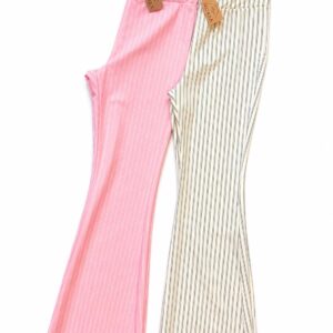 Pantalón malla elástico a rayas